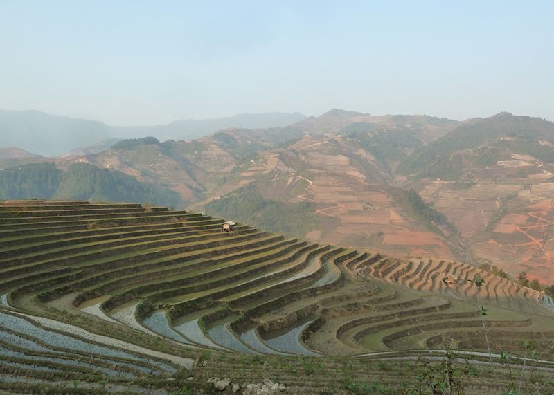 Rice terraces before planting, Mu Cang Chai