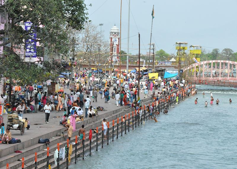 The ghats on the River Ganges, Haridwar
