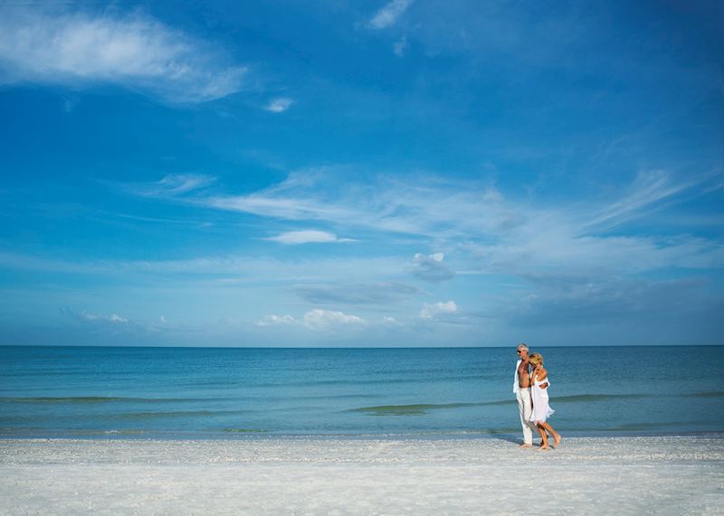 Walking on a beach near Naples
