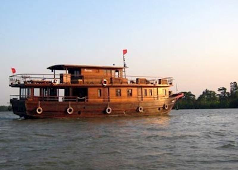 Bassac Boat cruising the Mekong Delta