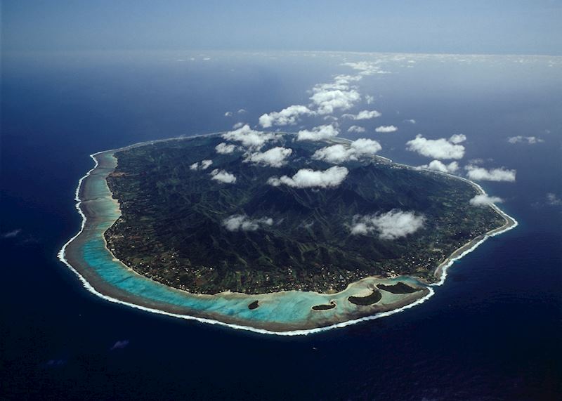 Aerial view of Rarotonga