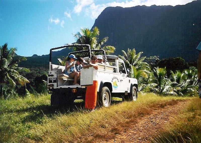 Enjoying a tour of Raiatea