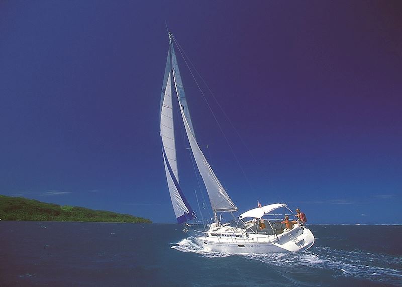 Sailing from Raiatea