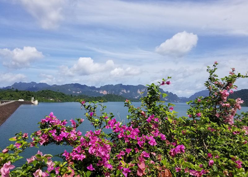 View of Cheow Larn Lake from Ratchaprapa Dam