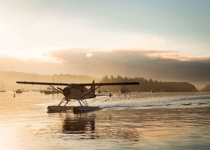 Harbour Air Seaplane on The Strait of Georgia, British Columbia