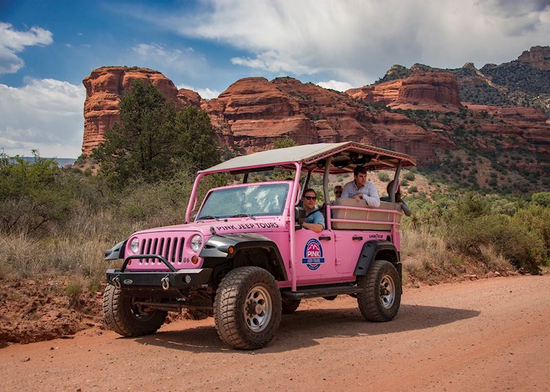 Pink Jeep Ancient Ruin