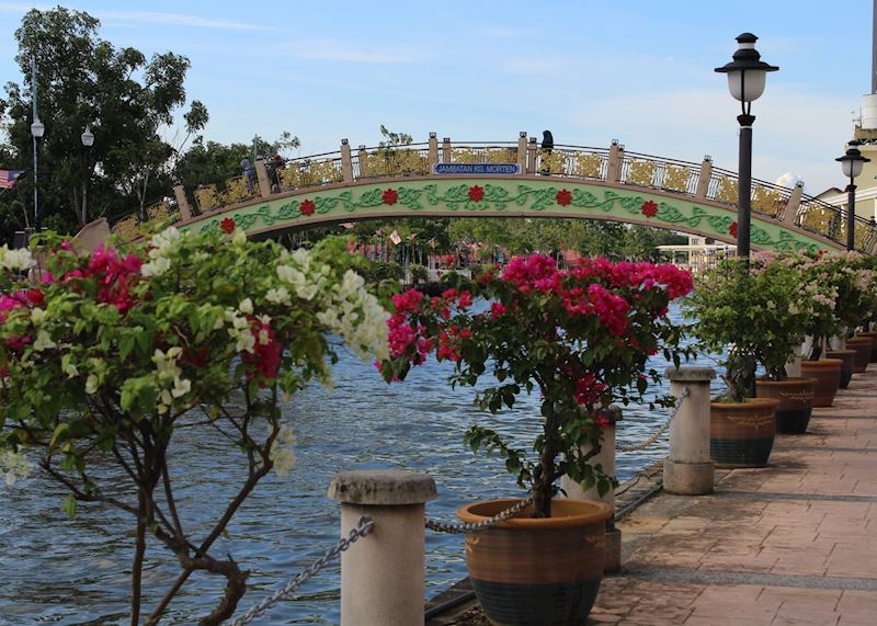 Bridge over the river in Malacca