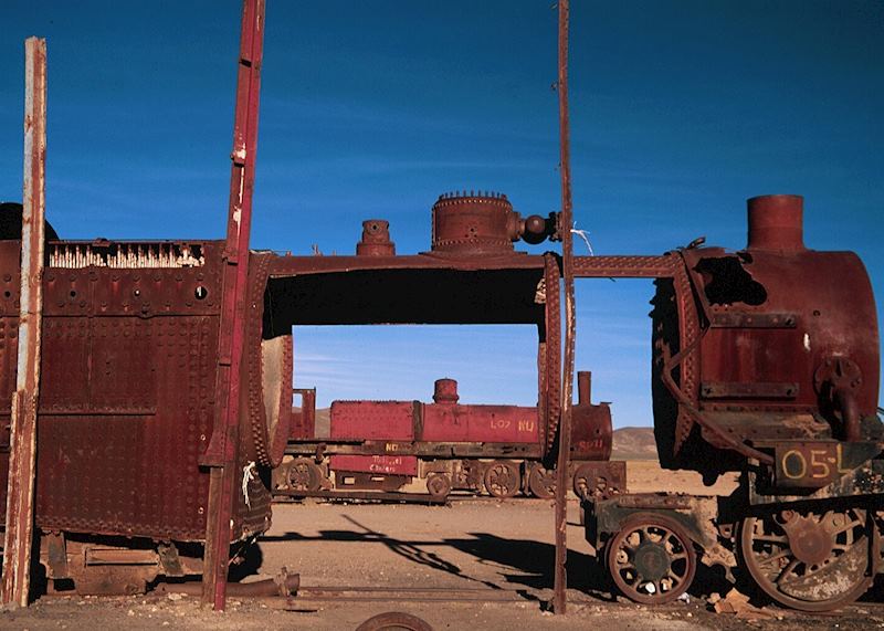 Train graveyard near Uyuni, Bolivia
