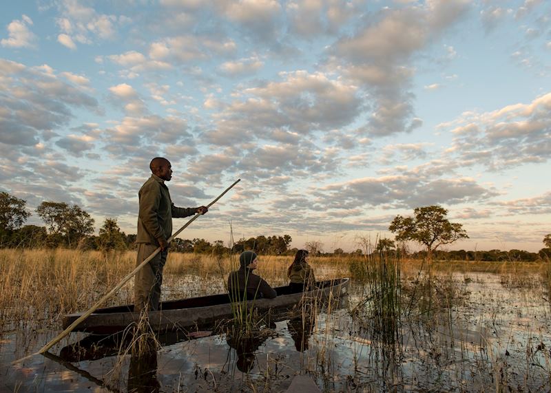 Mokoro safari in the Khwai Private Reserve