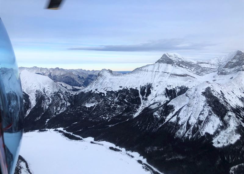 Views from Mount Assiniboine helicopter glacier tour