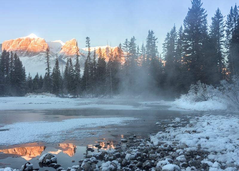 Winter scenery near Canmore, Alberta