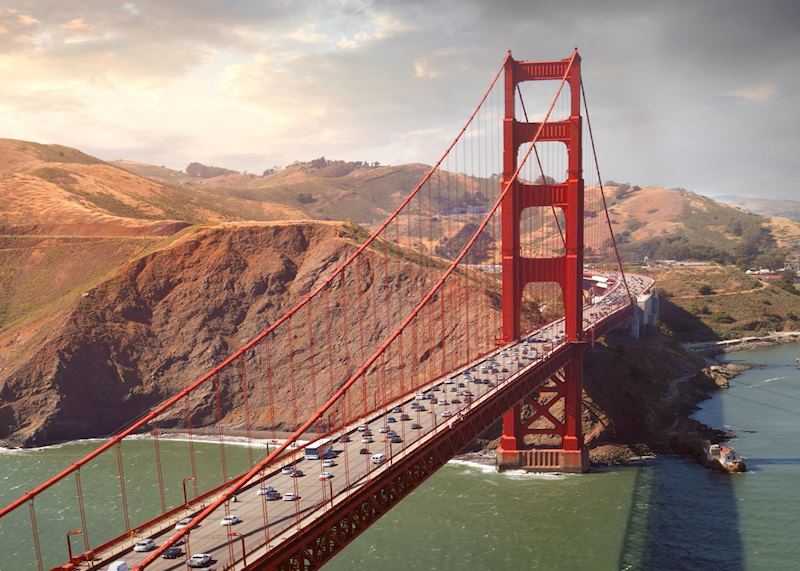 Aerial view of the Golden Gate Bridge