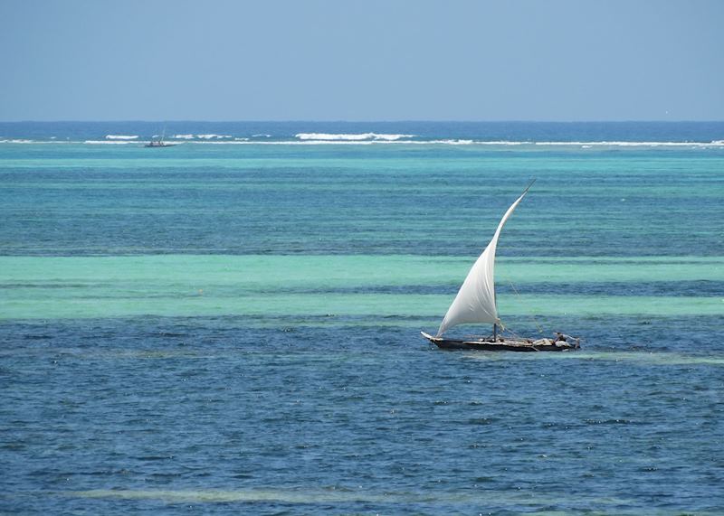 Dhow on the Indian Ocean off of Zanzibar