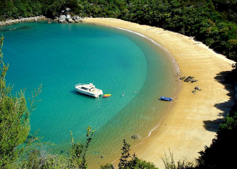 Boat cruise to Te Puketea Bay