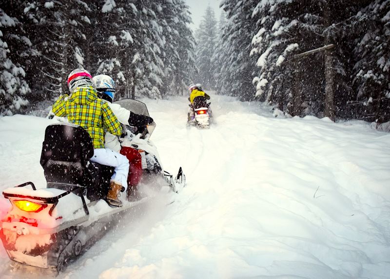 Snowmobiling in Mont Tremblant