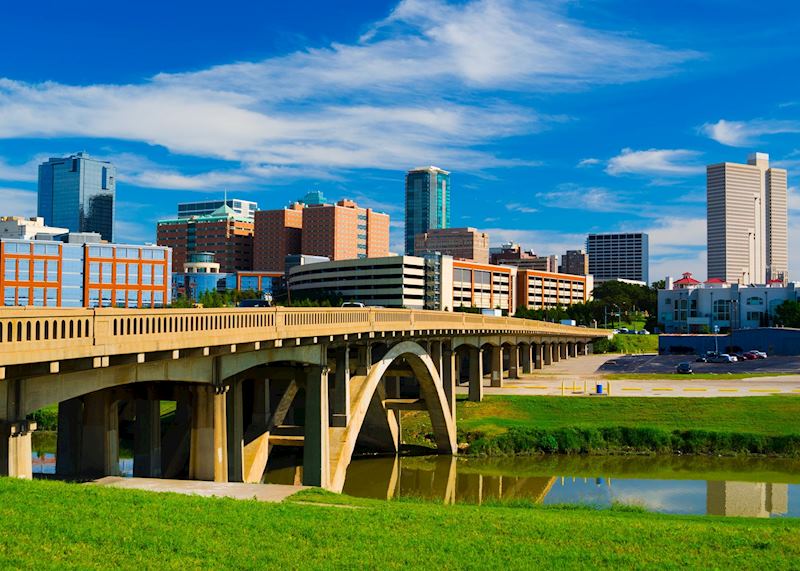 Fort Worth skyline and bridge