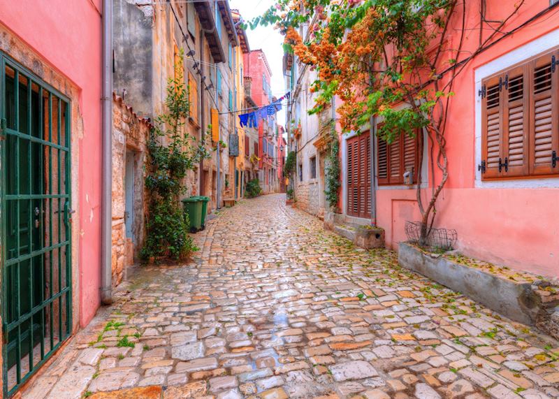 Cobblestone streets, Rovinj