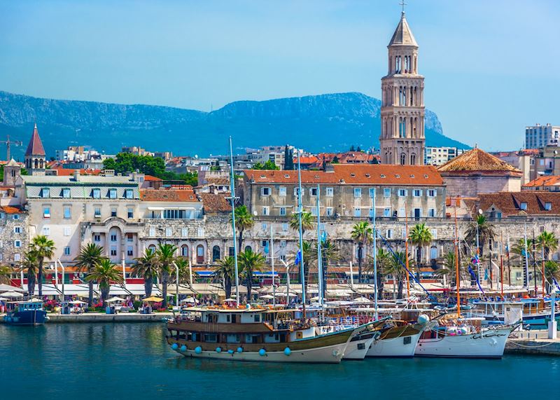 Sailboats in front of the Riva, Split