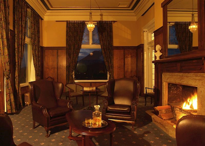 Sitting room at Chateau Tongariro, Tongariro National Park