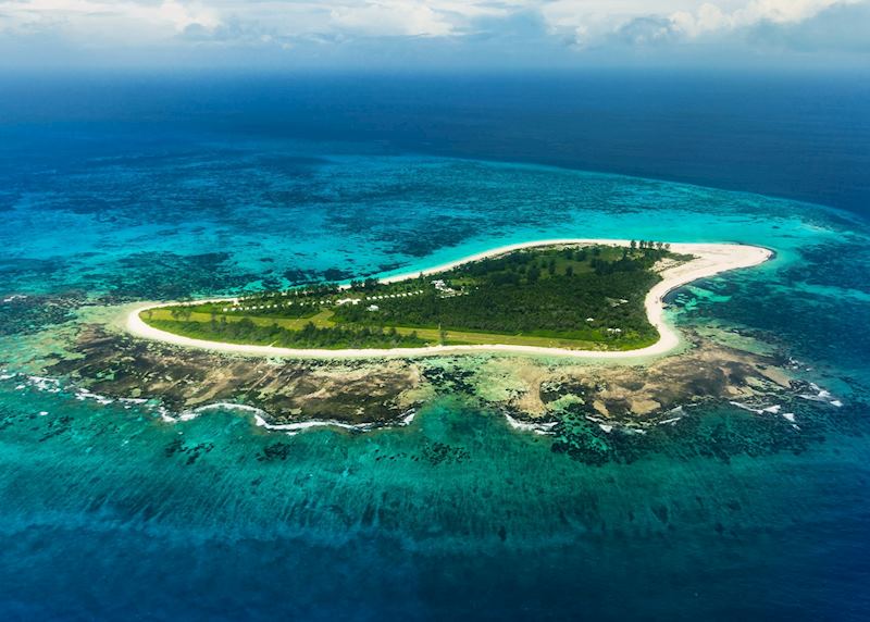 Aerial View of Bird Island, Bird Island Lodge, Bird Island