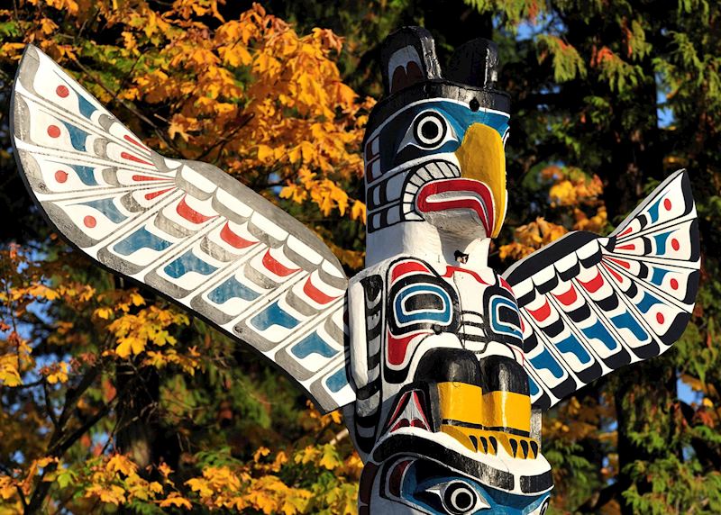Totem pole in Stanley Park, Vancouver