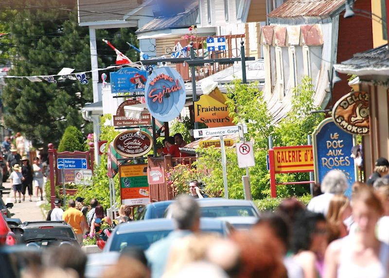 A Busy Street Scene in Baie St Paul
