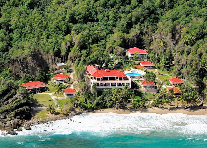 Aerial view, Petite Anse, Grenada