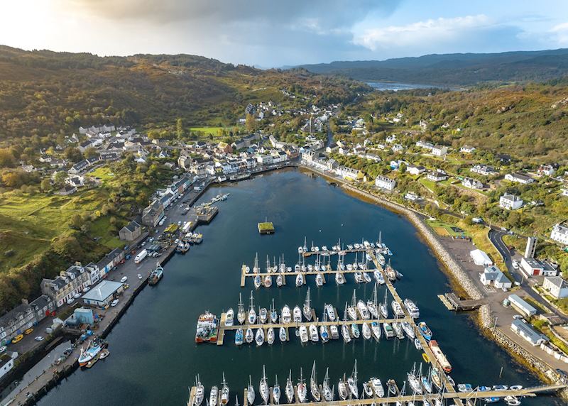 Aerial view of Tarbert, The Isle of Harris