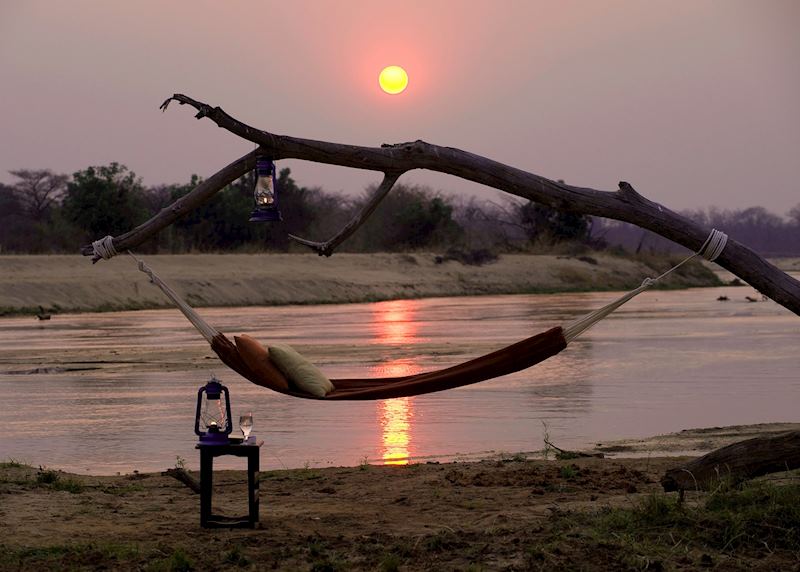 Relaxing by the Kapamba River with the Bushcamp Company