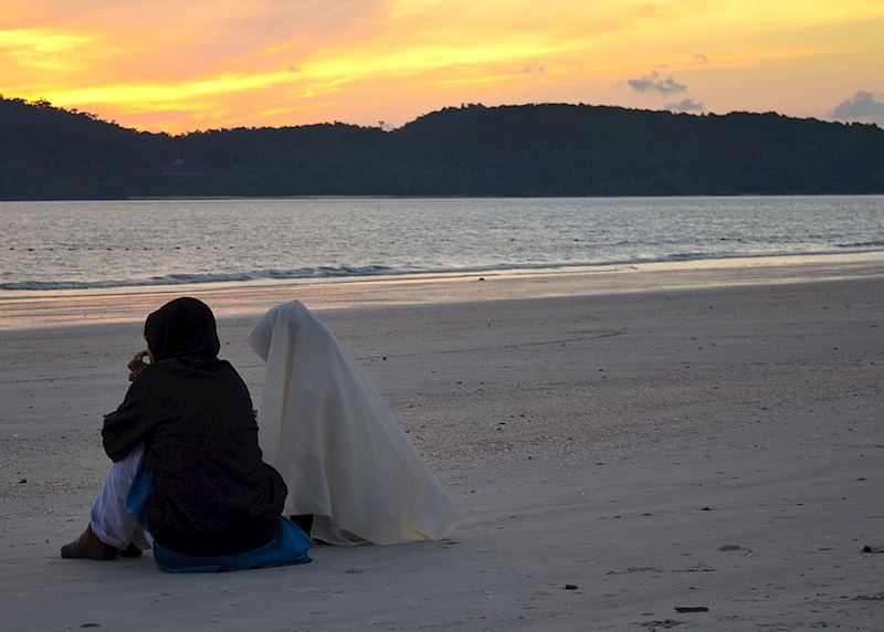 Locals enjoying sunset, Pantai Cenang, Langkawi