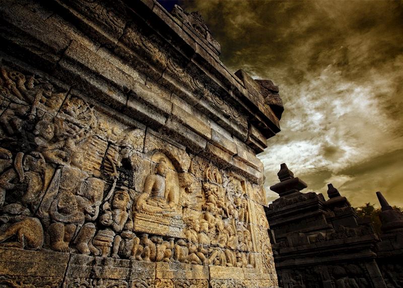 Relief at Borobudur, Yogyakarta, Indonesia