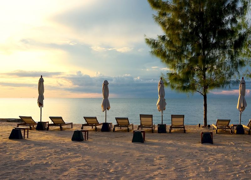 Beach front at So Sofitel, Cha Am