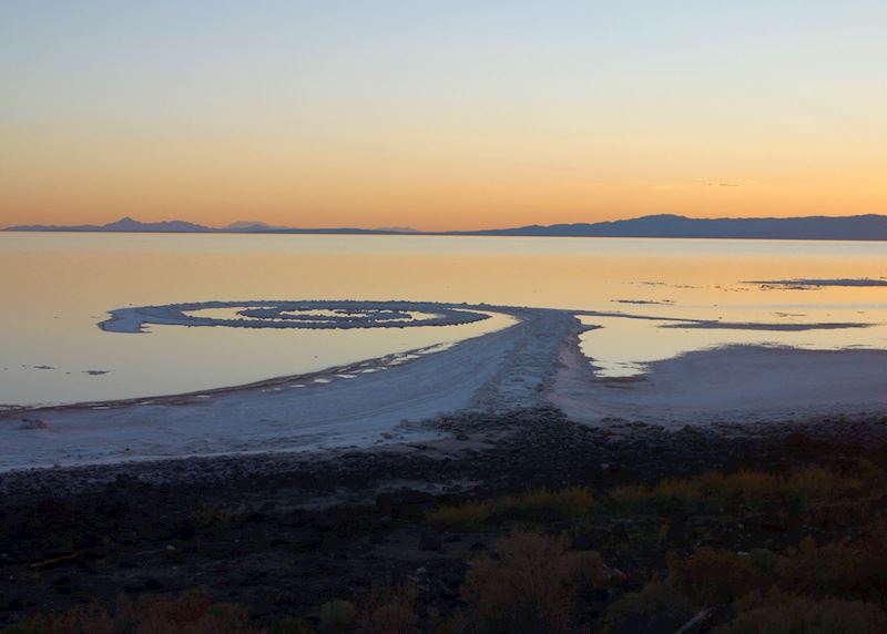 Sunset over the Great Salt Lake