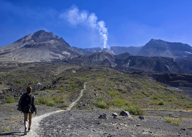 Walking at Mount St. Helen's National Monument